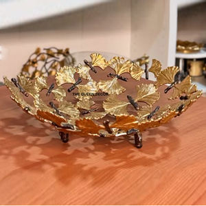 Cuencos de Servir Personalizados de Aluminio Negro Martillado con Baño de Oro, Vajilla Metálica Sostenible para Fiestas y Restaurantes - Product Image 5