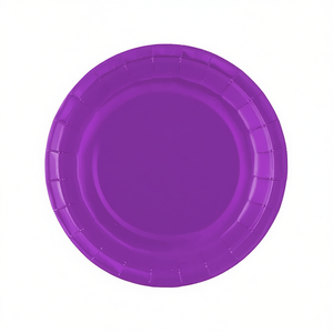 Assiettes en papier violettes Party Love 23 cm jetables pour fêtes, lot de 12 - Product Image 2