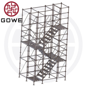 Ringlock นั่งร้าน <span class=keywords><strong>Tour</strong></span> D echafaudage escalier Torre <span class=keywords><strong>de</strong></span> andamio escalera Modular STEEL 48.3*3.25mm constrution L1500g - Product Image 3