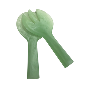 Cena Cuchara de ensalada de resina Servidores de ensalada de mango largo Disponible Juego de 2 piezas 9 pulgadas al mejor precio - Product Image 5