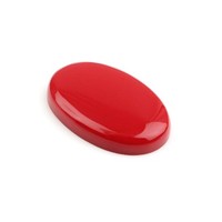 Cabochons ovales à dos plat en quartz poli synthétique corail rouge 20x30mm, certifiés par un tiers, pierres précieuses en vrac, les plus vendus