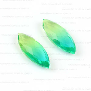 Premium 10x30mm Bio turmalina doble cuarzo Marquesa forma Briolette cuentas calibradas piedras preciosas sueltas suministros de joyería - Product Image 4