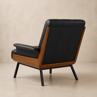 Fauteuil lounge capitonné ivoire personnalisé, fauteuil d'appoint moderne pour salon avec structure métallique pour hôtel et villa