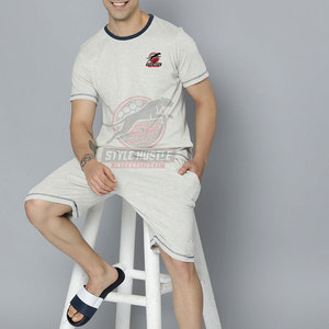 Servicio OEM Conjunto de Camiseta y Pantalones Cortos Transpirables de Verano para Hombre, Hechos de Algodón, Venta al Por Mayor - Product Image 5