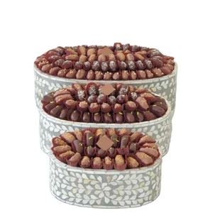 Support de gâteau en nacre fabriqué à la main de qualité supérieure Incrustation de coquillages élégants pour mariages et fêtes Affichage de desserts Ramazan - Product Image 1