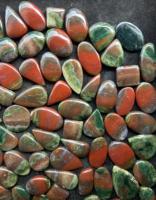 Magnifique Cabochon Fait Main en Pierre de Sang de Dragon Naturelle de Grade AAA, Agate Verte, Cristal de Guérison, Gemme en Vrac, Certifié par un tiers