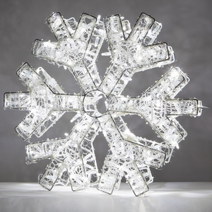 Décoration De Noël LED Acrylique Flocon De Neige - Pour Extérieur