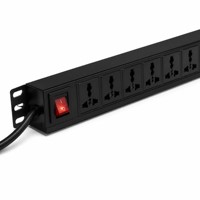 PDU de rack 6 voies 10A, prise standard chinoise, unité de distribution d'alimentation pour armoire de serveur, OEM ODM, logo personnalisé, directement de l'usine