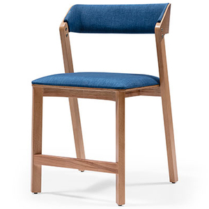 Chaise de salle à manger en bois de teck au design scandinave Samantha avec coussin en cuir et finition en bois naturel pour la maison et le bureau - Product Image 6