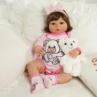 Babeside Ama 20 ''Reborn Baby Doll 20 pouces réaliste en silicone cheveux enracinés à la main poupées en silicone cadeau pour anniversaires enfants jouets