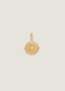 Round North Star Alexandrite Birthstone Pendant 14K Gold Bezel Setting White Rose Gold Religious Style Jewelry for Wedding Gift - Product Image 4