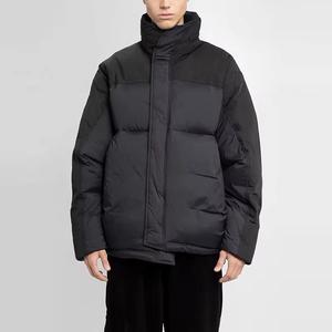 Chaquetas acolchadas de invierno para hombre de alta calidad con decoración bordada Logotipo frontal de nuevo diseño-Puffer de moda con cremallera completa para exteriores - Product Image 1