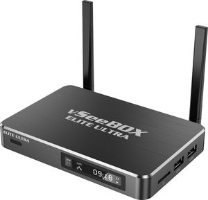 2025 VSeeBox Elite Ultra ใหม่เอี่ยม ยังไม่แกะซีล ระบบ Android 12 ความละเอียด 6K รองรับคำสั่งเสียง ระบบจัดการข้อมูลขนาดใหญ่ วิ่งเร็ว สีเทา - Product Image 1
