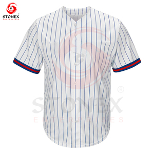 Camisetas de Béisbol Sublimadas Personalizadas de Alta Calidad para Hombre, Unisex, Bordadas, Transpirables, de Secado Rápido, Cuello en V, Tallas Grandes - Product Image 3