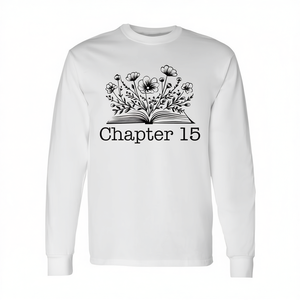 Maglietta a maniche lunghe per il 15° compleanno per amanti dei libri, ragazzi di 15 anni, Collezione promozionale Lettura Capitolo 15 - Product Image 2