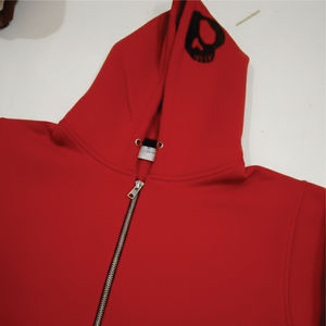 Sweat-shirt à capuche personnalisé pour homme, 100% coton, design brodé, coupe ample longue, col montant, couleur contrastée, épissure, hiver - Product Image 5