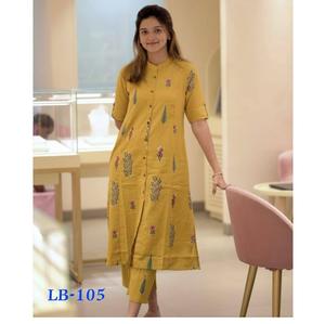 High Quality <b>Women</b> Office Wear Rayon <b>Kurti</b> With Matching Pant <b>for</b> Summer Collection Available at Wholesale Prices - Product Image 1