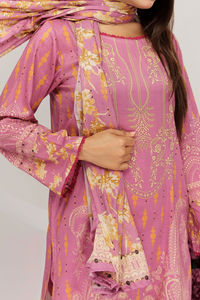 Costumes 3 pièces de pelouse pakistanaise de marque originale confortable avec col brodé collection de pelouse vêtements de fête OEM musulmans - Product Image 6