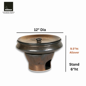 MAKREY Elegante Juego de Calentadores de Comida de Cerámica Esmaltada Metálica de 3 Litros, Presentación Tradicional de Buffet, Calentador de Alimentos para Hoteles y Restaurantes - Product Image 2