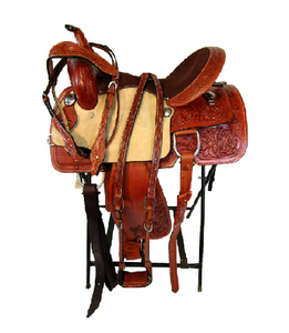 Silla de Montar de Diseño Nuevo para Barril Racing, Silla de Montar Occidental Premium, Cuero Genuino Hecho a Mano, Silla de Rodeo Ligera para Montar - Product Image 2