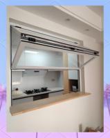 Ventana Plegable de Aluminio, Ventanas de Vidrio Plegables Verticales Americanas, Ventana Plegable con Rejilla Enrollable para Bares, Cafeterías