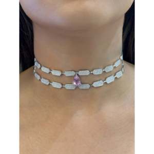 Gold-Plated off Duty Choker Necklace Trendy <b>Gift</b> for Her - Product Image 1