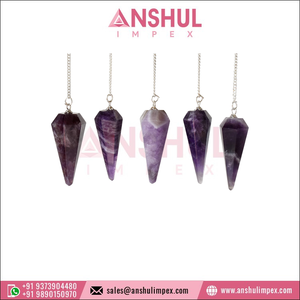 Péndulos facetados con temática de Ángel, de cuarzo, amatista, al mejor precio - Product Image 2