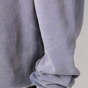 Sudadera con capucha de lavado de ácido sólido de gran tamaño para hombre de alta calidad Logotipo personalizable Invierno teñido liso - Product Image 5