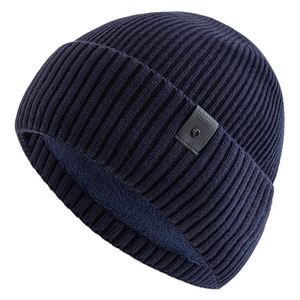 Chapeau d'hiver doublé en polaire, bonnet chaud élégant, bonnet en tricot doux pour hommes, épaissi pour le sport en plein air - Product Image 2