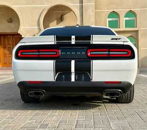 Dodge Challenger SRT Coupe White Black Stripes LED Headlights R20 Tires Leather Seats Automatic Transmission - Product Image 2
