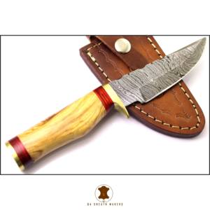 7,5 "tendencia Venta caliente OEM barato precio bajo hecho a mano Damasco cocina uso rata cola Tang mango de madera cuchillo - Product Image 5
