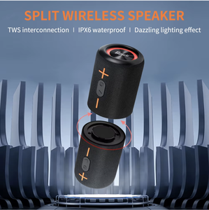 Altavoz Desmontable CYB-S10 Sonido Estéreo <span class=keywords><strong>3D</strong></span> y Bajos Profundos 2 en 1 Portátil Divisible BT IPX6 Impermeable <span class=keywords><strong>Boom</strong></span> Box TWS con Luces de Colores - Product Image 4
