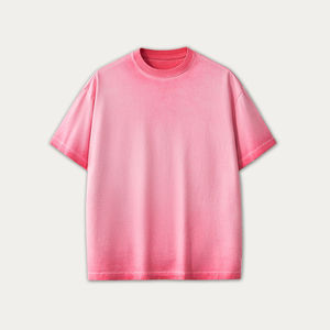 T-shirt vintage délavé à l'acide pour homme, coupe ample, 100% coton, uni, manches courtes, col rond, fabricant personnalisé, stock en vrac - Product Image 2