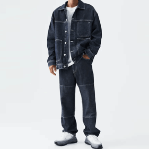 ชุดกันเหงื่อสำหรับนักออกแบบแจ็คเก็ตยีนส์เดนิม - Product Image 1