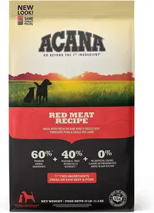 Acana Red Meat с высоким содержанием белка Рецепт Сухой корм для собак для взрослых