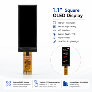 Pabrik Grosir Kustom Layar AMOLED 1,1 Inci 126x294 untuk Smart Band 292 PPI Layar Micro OLED untuk Teknologi Wearable OEM ODM - Product Image 1