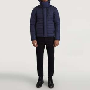 Genuine Leather Waterproof Puffer <b>Jacket</b> with <b>Fur</b> Collar Zipper Closure Luxury Winter puffer <b>jacket</b> <b>for</b> <b>men</b> in cheap price - Product Image 2