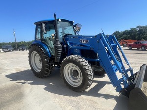 Tracteur compact LS 4x4 bleu, tracteur agricole avec chargeur frontal, transmission par engrenages, moteur diesel, haute productivité - Product Image 3