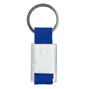 Portachiavi Rettangolare in Acciaio Blu Personalizzabile con Logo Personalizzato in Materiale Metallico - Product Image 1