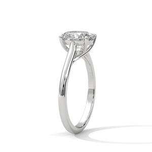 Bague Solitaire Ovale 2.0ctw en Zircon Cubique, Argent Sterling 925, Classique Treillis, Bague de Fiançailles, Bijoux de Mariage de Luxe, Bague de Mariage - Product Image 4
