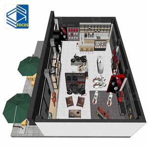 Hiện đại xe máy Scooter cửa hàng thiết kế nội thất tùy chỉnh điện xe máy hiển thị đồ nội thất bán lẻ lịch thi đấu bố trí - Product Image 3