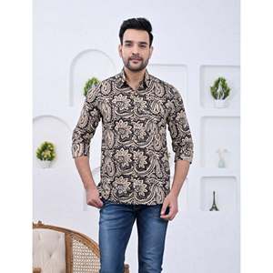 Chemise décontractée pour homme 100% coton, manches longues, tissu popeline tissé, taille 6XL, chemises habillées ODM - Product Image 1