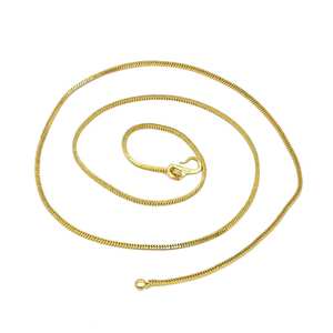 Wholesale 14K 18K 24K Micro Gold Plated Snake Design <b>Chain</b> Necklace, Fashion <b>Chain</b> Necklace, Snake Link Style <b>Chain</b>, Brass <b>Chain</b> - Product Image 1