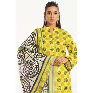 Traje casual de 3 piezas sin coser con estampado floral, transpirable, con cremallera hasta el suelo, ODM Day CL-52457, Dupatta estampada con estampado floral - Product Image 2