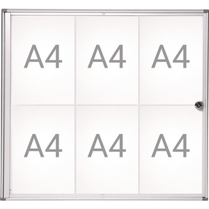 Exhibidor de Interior MAUL para 6 Tamaños A4 (710x651mm), Esquinas Biseladas, Elegantes Paneles de Exhibición Biselados - Product Image 1