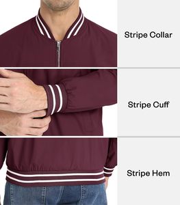 <b>Men's</b> Lightweight Canvas Bomber <b>Jackets</b> Varsity <b>Flight</b> <b>Jacket</b> Water Resistant Baseball Windbreaker Stand Hooded Winter Letter - Product Image 6