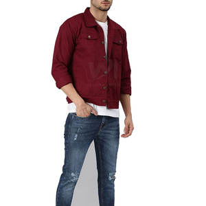 Vêtement de mode, veste en jean coupe-vent pour homme, vente chaude, conception de logo personnalisée, veste d'hiver respirante pour homme - Product Image 3