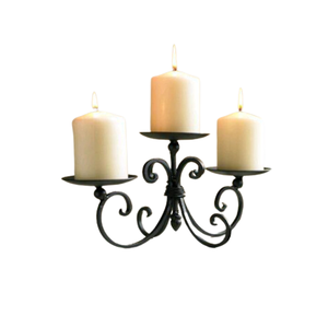 Juego de 3 Portavelas de Hierro y Acero Hechos a Mano, Acabado Antiguo, Diseño Único, Alta Calidad, para Decoración del Hogar, Venta al Por Mayor - Product Image 1