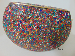Handmade Tibetan Gypsy Style Brass Metal <b>Bag</b> Multi Color Metal Mosaic Clutch Wallet Purse - Product Image 4