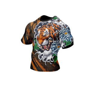Custom Logo High Quality Wholesale Plain Jiu Jitsu Fitness Shirts Printed Short & long Sleeve Mma for Men Bjj Rashguard Rash - Product Image 5